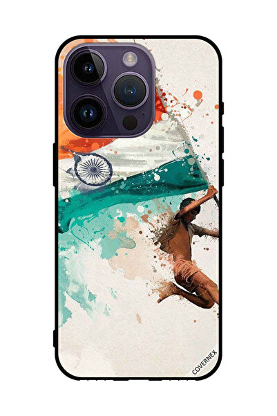 Covernex غطاء حماية لهاتف Apple iPhone 14 Pro يحمل علم الهند أثناء الطيران