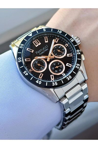 Ferrucci Men's Functions Active Metal Cord Wrist Watch
