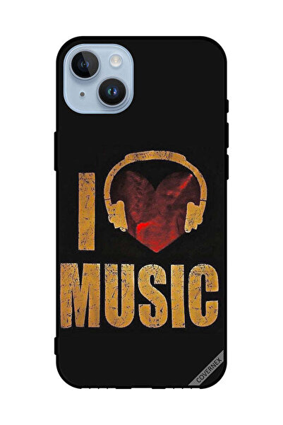 Covernex غطاء حماية لهاتف Apple iPhone 14 Plus Vintage I Love Music