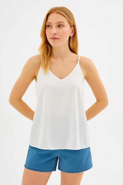 Fashion Friends Suspender Blouse Natural