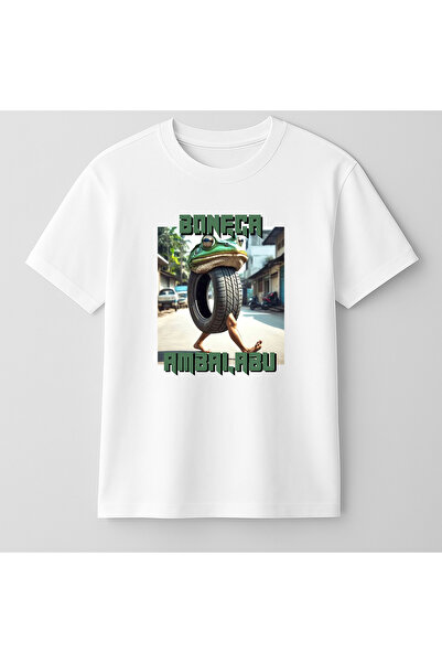 BLITZ ISTANBUL Tricou pentru copii cu imprimeu Boneca Ambalabu italian Brainrot Design, Froggy Rubber 4-14 ani