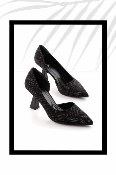 Bambi Matte Black Black Women's Classic Heeled Shoes K01231363638