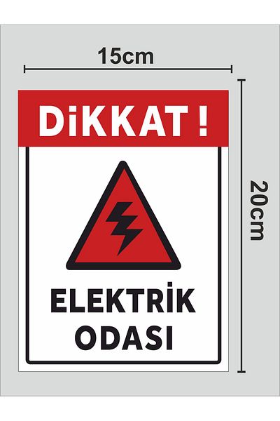 zafrakreklam Electrical Room - Warning Sign 15X20 cm Polycarbonate