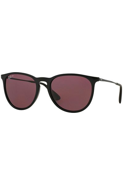 Ray-Ban Ray-Ban RB4171 601/5Q – Unisex Erika Sunglasses, Black / Purple Polarized, 54mm