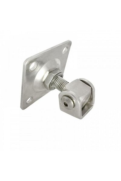 EmaConstruct Balama reglabila, zincata, M12, cu placa 55x75 mm, pentru porti batante