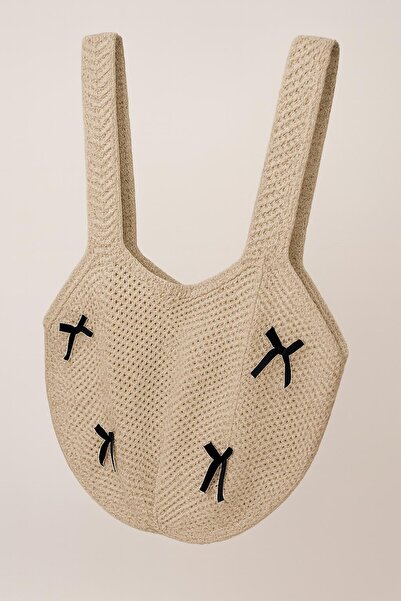 HAKKE Kurdeleli Triko ÇANTA