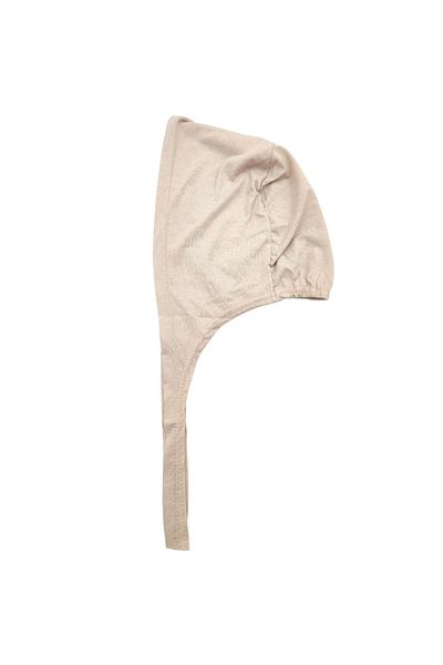 PAKER GİYİM Women's Milk Coffee Color Stitched Combed Cotton Bonnet Scarf Shawl Hijab Bonnet