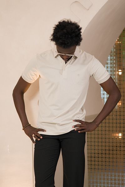 Paul Martin Πλεκτό μπλουζάκι Polo Neck Regular Fit από βαμβάκι και λύκρα