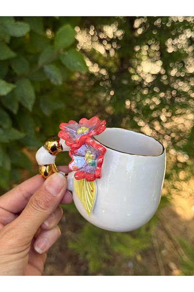 Pernotte Handmade 24K Gold Plated 120 ml Double Turkish Coffee Cup