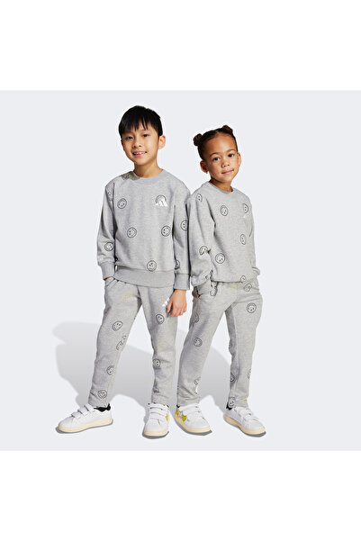 adidas X Smileyworld Çocuk Gri Eşofman Takımı