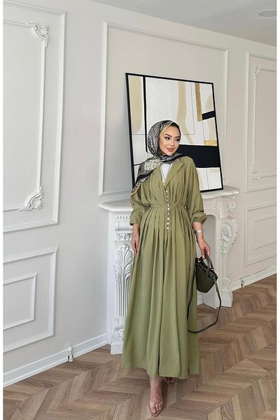 YS BUTİK Striped detailed dress