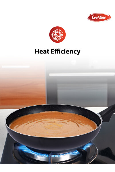 cookline Pressed Aluminum Nonstick Fry Pan with Induction Bottom, 26cm, Black with White Dots
