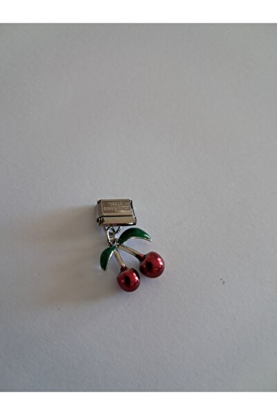 stainles steel ÇELİK SİLVER RENK KİRAZ FİGÜRLÜ CHARM