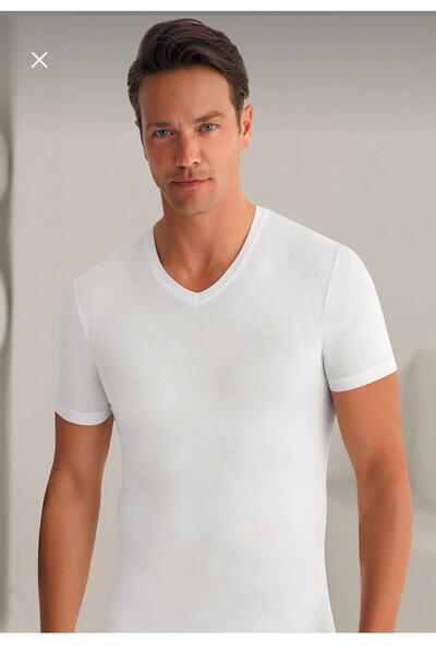 Şahinler Sahinler, 6-Pack Men's Modal Lycra V-Neck Tank Top 46% Modal 46% Cot...