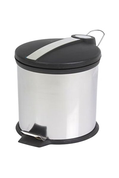 DLC 8 Liter Stainless Steel Pedal Trash Bin with a Polished Finish