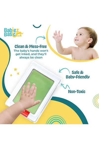 Babies Basic Clean Fingerprint with two imprint cards - Parrot Green