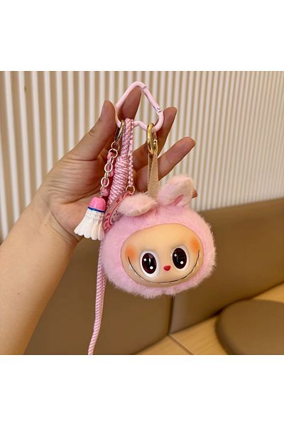 HEY GİDİ GİFT Cute Labubu Plush Keychain / Exciting Macaron / Biginto Energy Series / Bag Charm / Gift