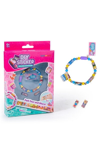 Eazy Kids سوار قابل للارتداء والمشاركة مع ملصقين ثلاثيي الأبعاد - متعدد الألوان