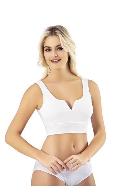 Sevamed Underwear Cotton Camisole Fabric Thick Strap Pad Crop Tank Top