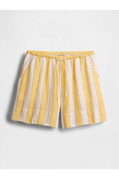 GAP Kadın Sarı %100 Keten Easy Şort