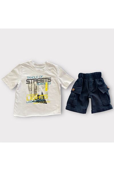 BİGÜMEX Boys' Summer Suit with Shorts