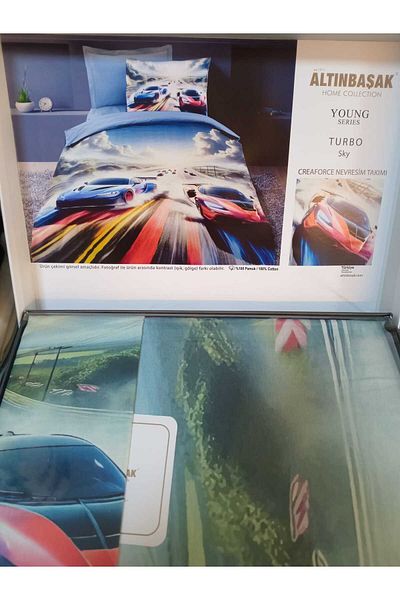 Altınbaşak Set cuvertură de pilota 100% bumbac Ranforce Turbo Sky