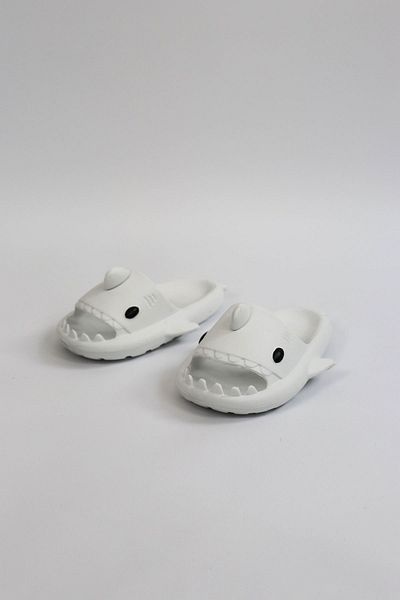 Zerenyus Shark White Unisex Full Orthopedic Children's Slippers Shark Slides