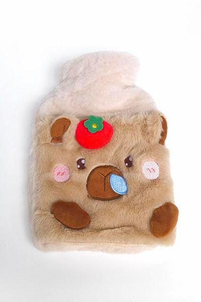 YOYOSO Hot Water Bag with Cute Capybara Figure Beige 800ml