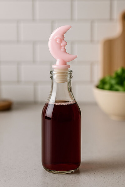 SİHİRLİ AYAKLAR Colorful Bottle Stopper Leak-Proof Glass Bottle Oil Pot Lemon Vinegar Liquid Oil Bottle Apparatus Organizer 10cm