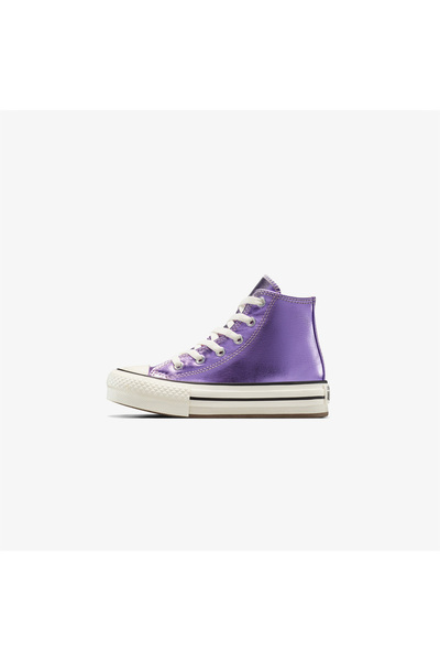 Converse Chuck Taylor All Star Eva Lift Platform Metallic Çocuk Mor Sneaker