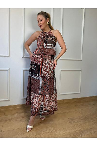 Size Özgü Patterned Metallic Dress