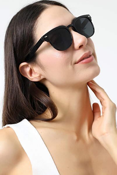 Lozzo نظارات شمسية سوداء كلوب ماستر UV400 مع إكسسوارات نسائية 25-03 c2