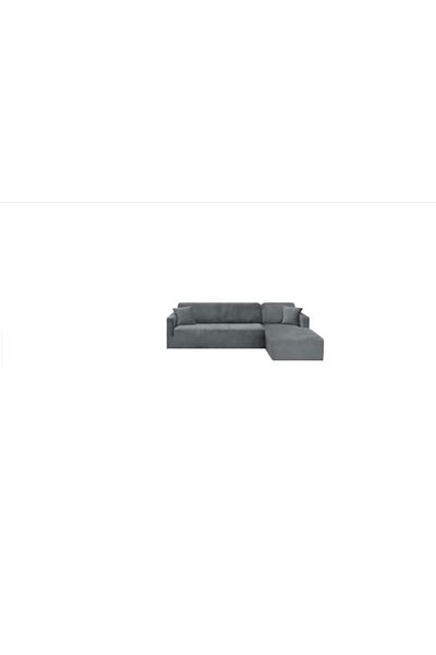 OEM Sofa Cover, L-shaped, Elastic, 2 pieces and 2 pillow covers, Silver Gray