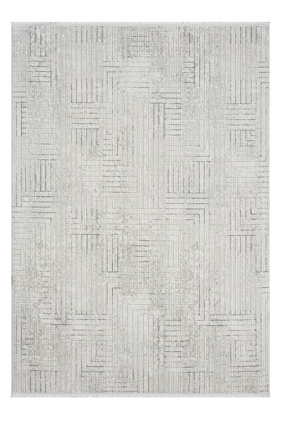 Moqa A Different Carpet Naz 2003 Gri Modern Işıltılı Halı, İnce Yapılı, Şık ve Ferahlatıcı Etki.