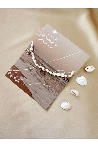 the canelif accessories Seashell Anklet - Summer Fashion Charm Detailed Handmade