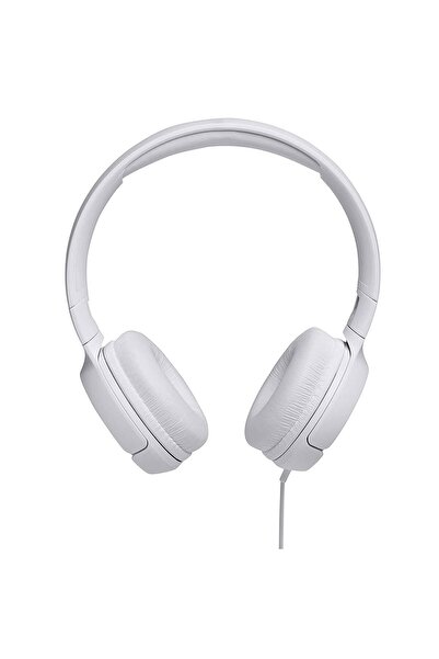 JBL سماعة رأس سلكية T500 بيضاء فوق الأذن (ضمان تركيا)