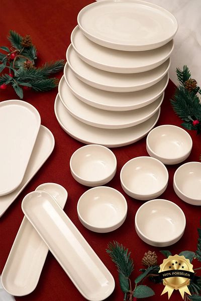 Heda Porselen Rüya 16 Piece 6 Person Porcelain Breakfast Set