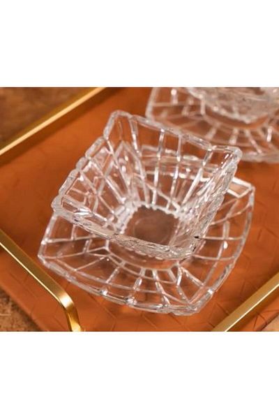 Glass In Love Glass Plate Dessert Bowl 12 Pieces