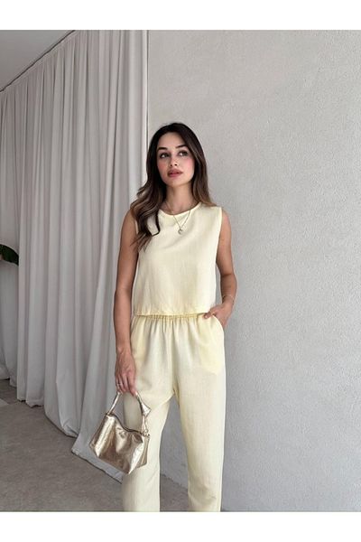 My Blog Yellow Noa Blouse Trousers Set - 8796