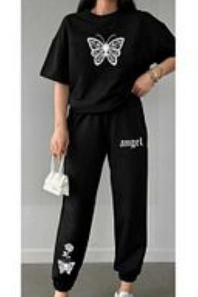 LUNAVISTA Summer Angel Butterfly Printed Tracksuit Set