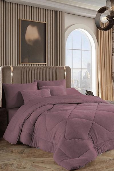 DENİZLİ ÇEYİZ 195X215 Double Wellsoft Quilt Dried Rose
