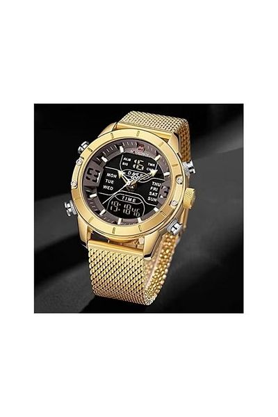 Naviforce Digital Watch Men Waterproof Sports Watches Stainless Steel Military Quartz Clock Wristwatch
