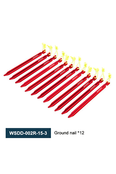 Widesea WSDD-002R-15-3 أوتاد خيمة للتخييم (4 قطع) للأرضيات الصلبة والثلجية وا...