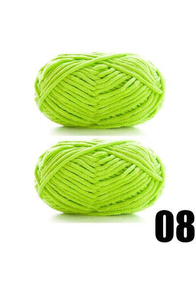 Choice 2pcs 08 2pcsX50g Thick Velvet Yarn Handmade DIY Knitting Yarn Wool Line Scarf Hat Soft Chenille Yarn