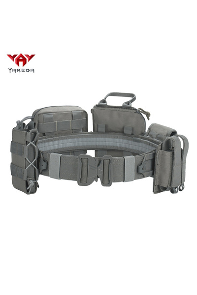 Choice حزام تدريب YAKEDA باللون الرمادي، طقم من ثماني قطع لدوريات خارجية، حزا...