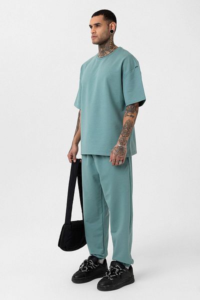 VAMOSCLO Basic Oversize Tracksuit Set with Elastic Legs Mint