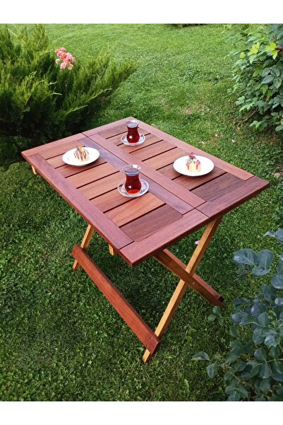 BİRAYSE Ahşap 60X80 İroko Mini Yemek Masası