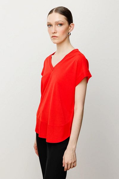 On Fashion V-Neck Short Sleeve Blouse