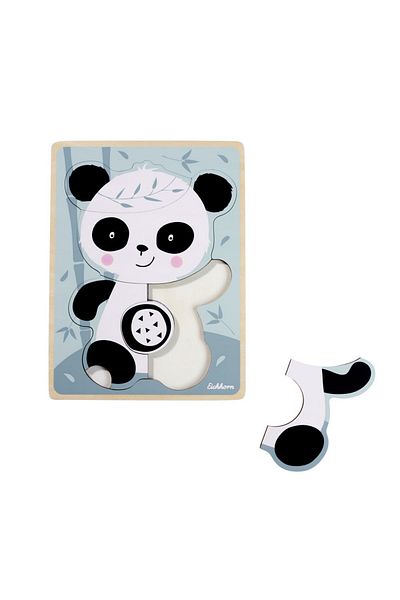 Eichhorn Puzzle din lemn pentru bebelusi Panda Eichhorn 15 x 20 cm