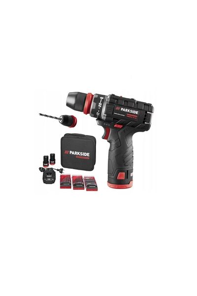 PARKSIDE PARKSIDE Performance drill and screwdriver, PBSPA 12 E4, with 2 batteries and charger